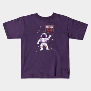 Spaces Over Tabs - Pixel Astronaut - Software Engineering Kids T-Shirt